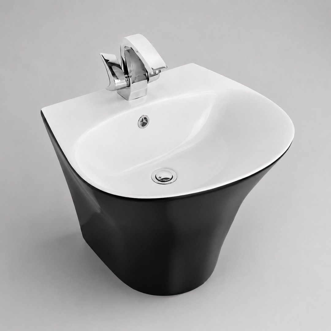 Candy Black One Piece Basin Wash Basin - My Home Studio